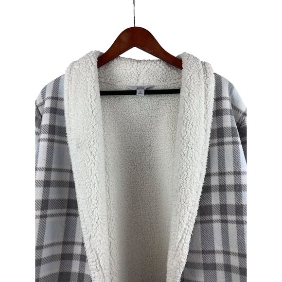 Croft & Barrow Womens Plaid Sherpa Jacket PL - Picture 3 of 7